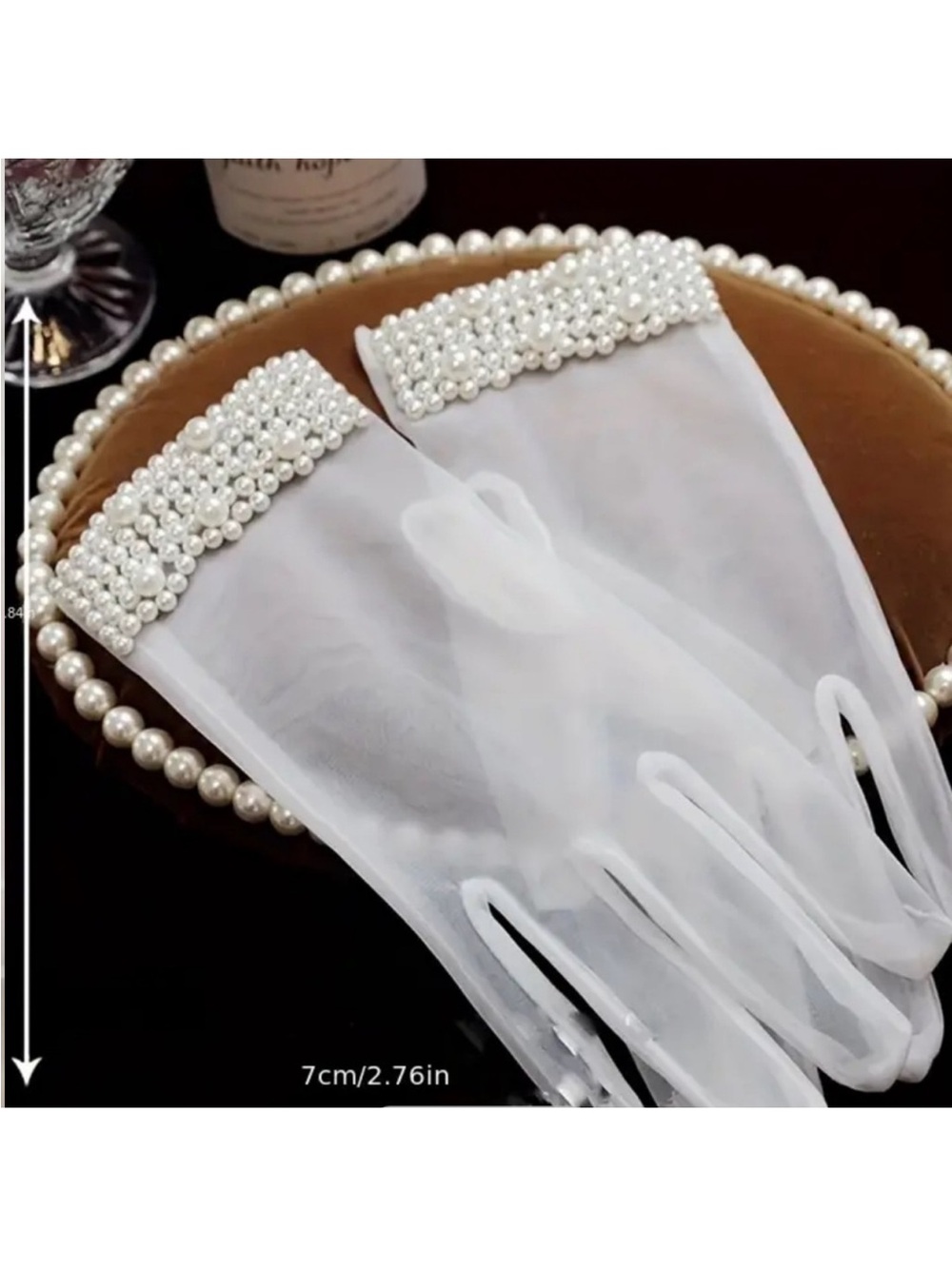 NEW Pearl Bridal Gloves luxurious ✨✨🔥🔥 - Picture 3 of 4